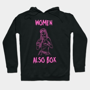 Women also Box, pink letters Hoodie